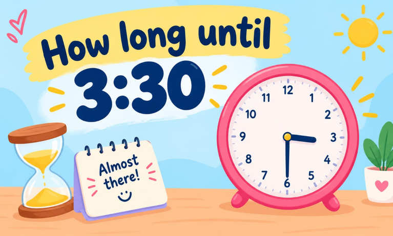 How Long Until 3:30? Countdown to 3:30 PM & AM