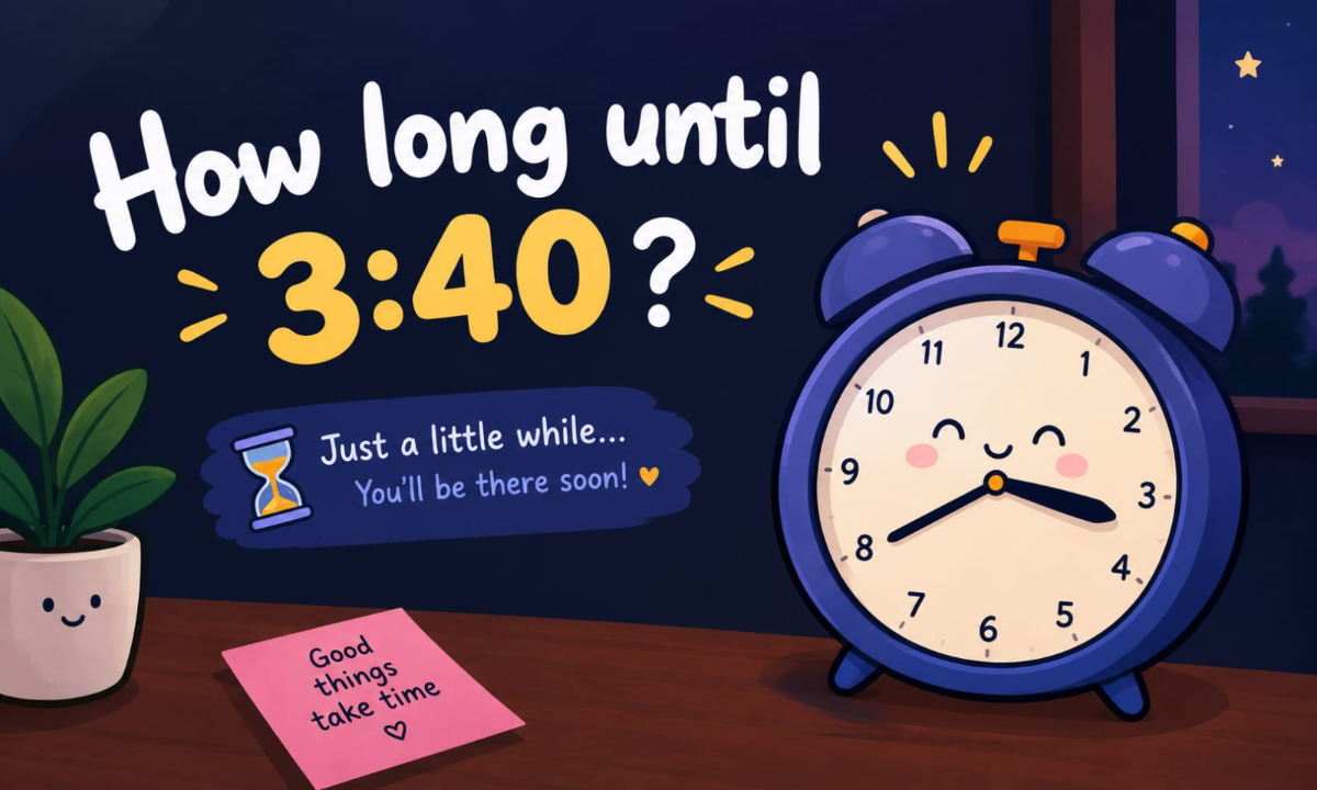 How Long Until 3:40? Countdown to 3:40 PM & AM