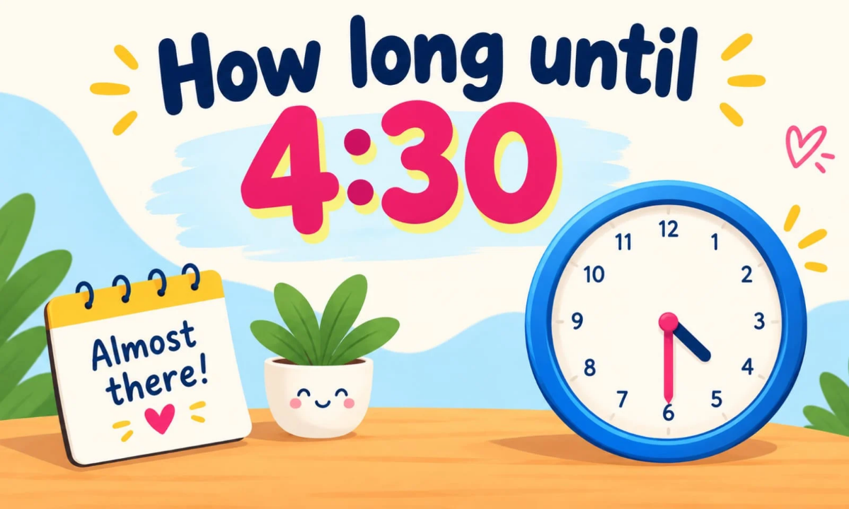 How Long Until 4:30? Calculate the Time Left in Hours and Minutes