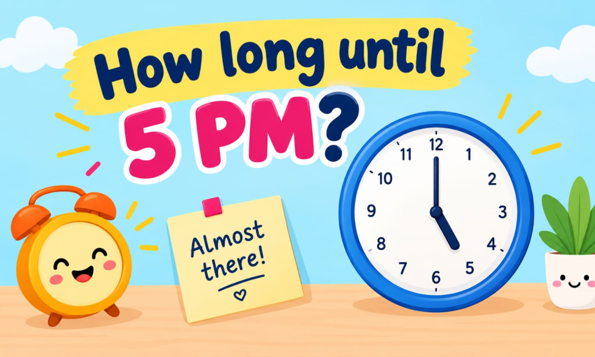 How Long Until 5 PM? Countdown Timer & Exact Time Remaining