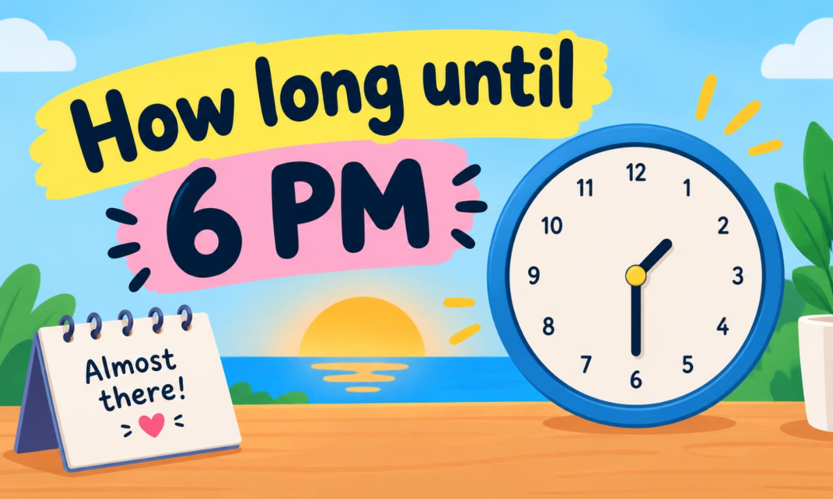 How Long Until 6 PM? Countdown to 6:00 PM Today