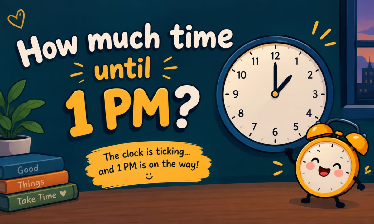 How Much Time Until 1 PM? Countdown to 1 PM Today